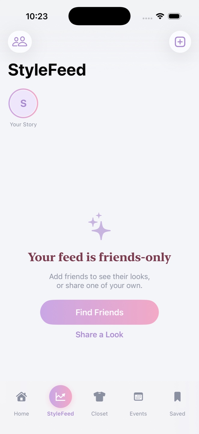 StyleFeed social screen